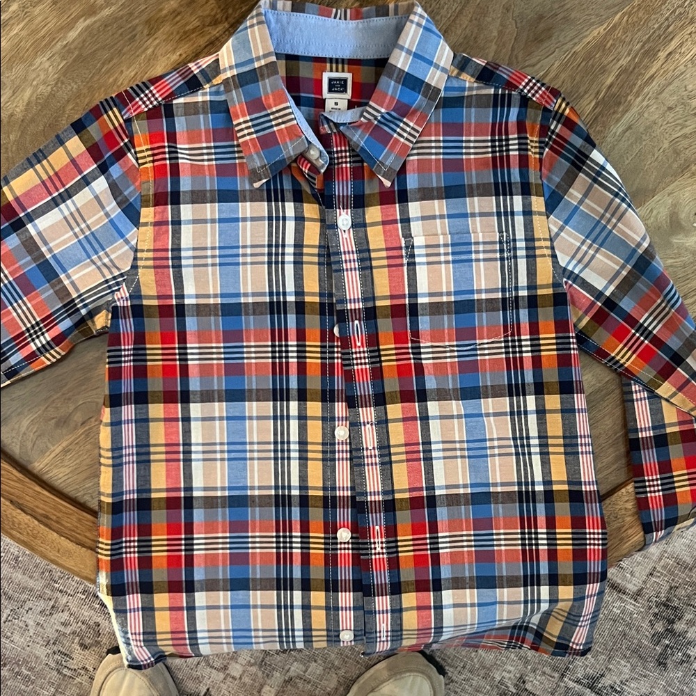 Janie and Jack Multicolor Plaid Shirt